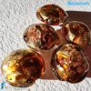 Amber Pearls Schisse Wave 16mm made in Murano glass - PERLA004