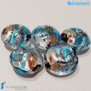 Perle Schisse Onda Azzurra in vetro di Murano - PERLA005