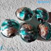 Aquamarine Pearls Schisse Wave 16mm made in Murano glass - PERLA008