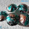 Aquamarine Pearls Schisse Wave 16mm made in Murano glass - PERLA008