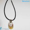 Avory drop-shaped pendant in Chalcedony with crystal net collar made in Murano glass - PEND0058