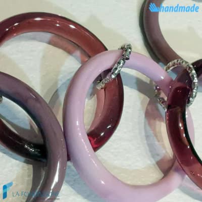 Eco circles necklace made in Murano glass - COLL0097