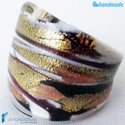 Zeus - Band ring made in Murano glass - RINGS0096
