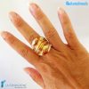 Caramello - Anello fedina a fascia in vetro di Murano - RINGS0100