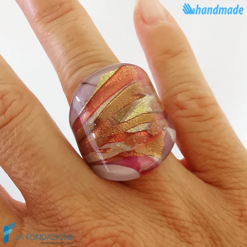 Lady - Band ring made in Murano glass - RINGS0101