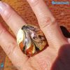 Peacock - Band ring made in Murano glass - RINGS0102
