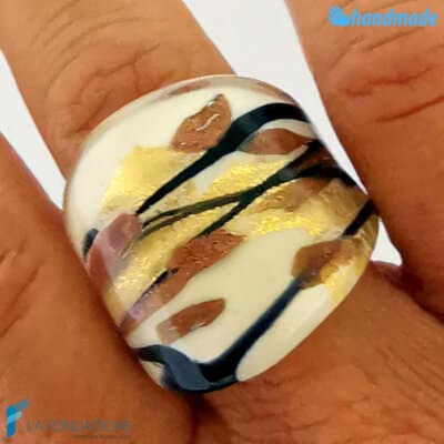 Delicate - Band ring made in Murano glass - RINGS0103