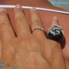 Vortex Avventurine Black-White made in Murano glass - RINGS0105