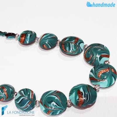 Collana Fenicio Smeraldo in vetro di Murano - COLL0099