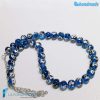 Blue maculé pearl necklace made in Murano glass - COLL0102