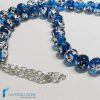 Blue maculé pearl necklace made in Murano glass - COLL0102