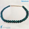 aqua green maculé pearl necklace made in Murano glass - COLL0103