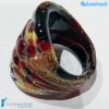 Anello Arlecchino Antica Roma in vetro di Murano fatto a mano - RINGS0095