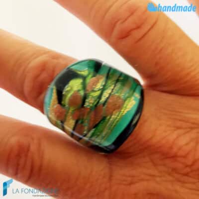 Lake – Handmade Murano glass band ring - RINGS0106