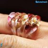 Harlequin black cherry Handmade Murano glass band ring - RINGS0107