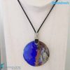 Pendente Disco Calcedonio Blu elettrico - La Fondazione - PEND0068
