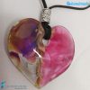 Pendente Cuore Calcedonio Fucsia - La Fondazione snc - PEND0071