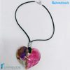 Pendente Cuore Calcedonio Fucsia - La Fondazione snc - PEND0071