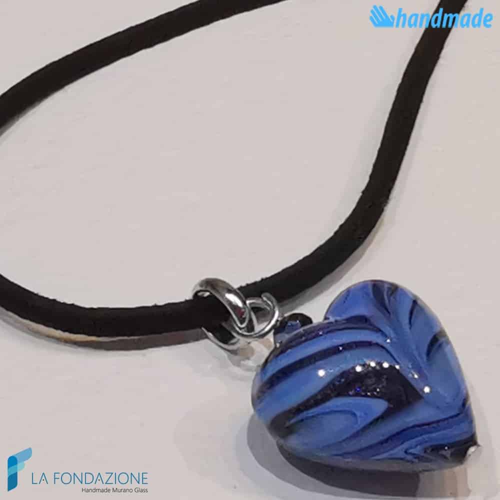 Set of 4 Phoenician Hearts Pearls handmade in Murano glass and avventurine Italy - La Fondazione - PERLA010