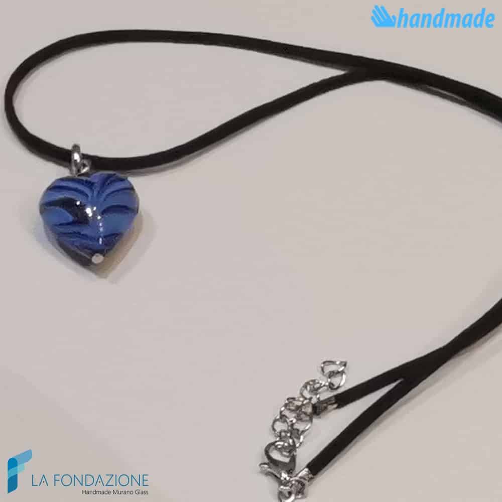 Set of 4 Phoenician Hearts Pearls handmade in Murano glass and avventurine Italy - La Fondazione - PERLA010