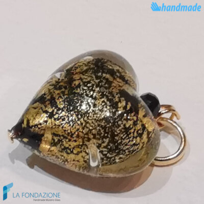 Set of 5 Soleado Hearts with gold leaf - La Fondazione - PERLA017