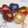 Set 5 Cuori Oriente con foglia oro in vetro di Murano - La Fondazione - PERLA020