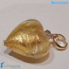 Set of 5 East Hearts with gold leaf Pearls handmade in Murano glass - La Fondazione - PERLA020