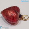 Set of 5 East Hearts with gold leaf Pearls handmade in Murano glass - La Fondazione - PERLA020
