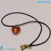 Set of 5 East Hearts with gold leaf Pearls handmade in Murano glass - La Fondazione - PERLA020