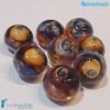 Set of 8 Chalcedony Beads 12 mm Turquoise - La Fondazione snc - PERLA026
