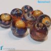 Set of 8 Chalcedony Beads 12 mm Turquoise - La Fondazione snc - PERLA026