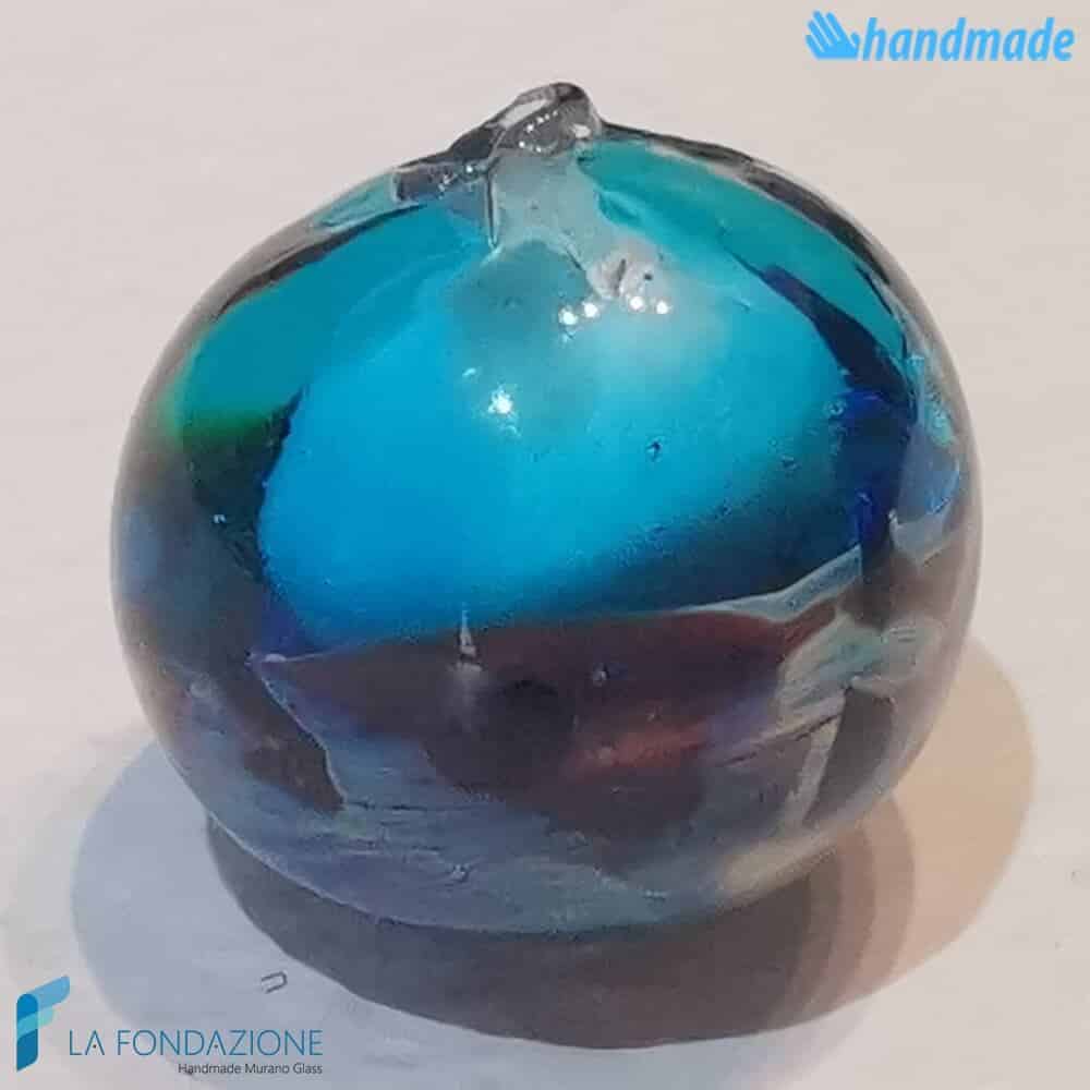 Set of 8 Chalcedony Beads 12 mm Turquoise - La Fondazione snc - PERLA026
