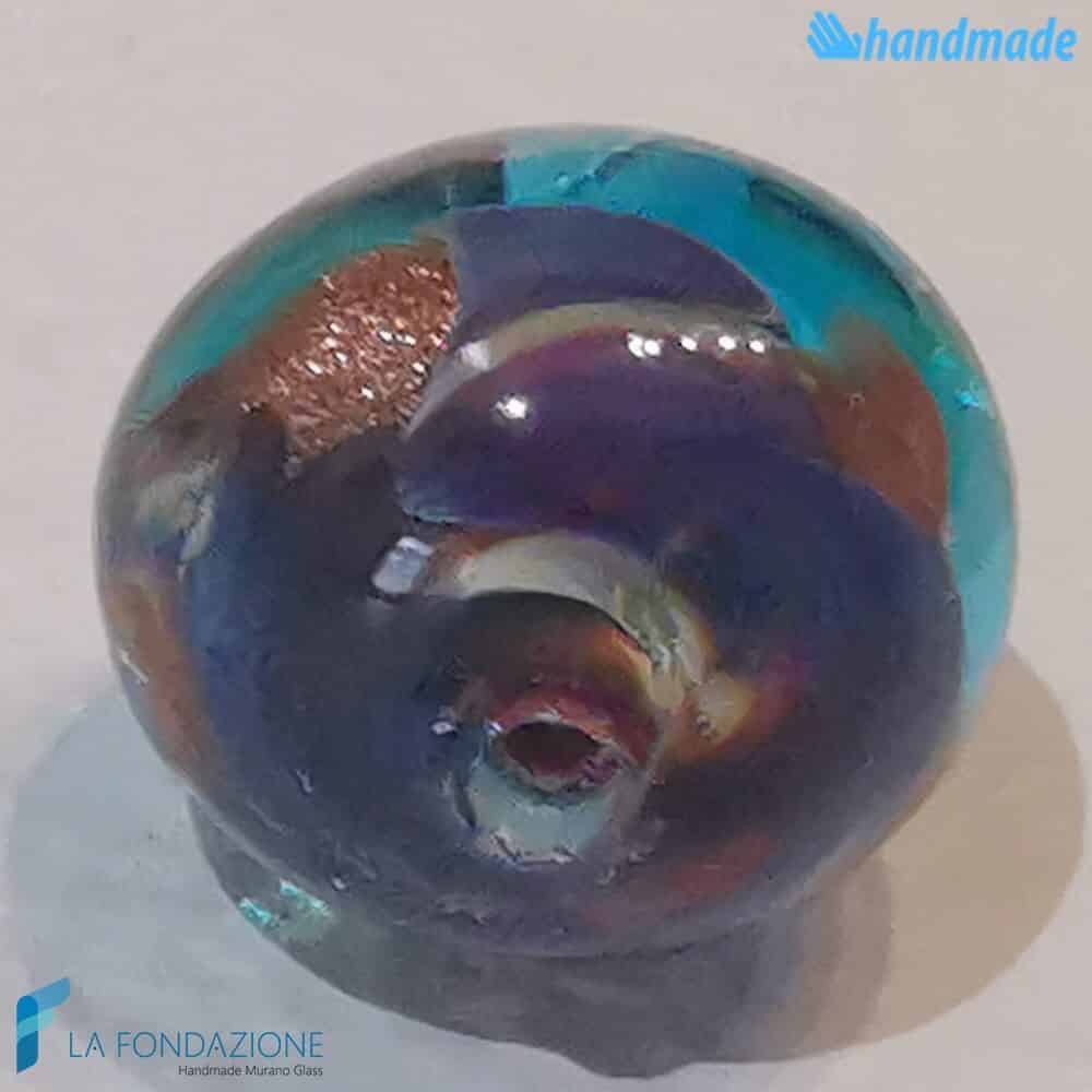 Set of 8 Chalcedony Beads 12 mm Turquoise - La Fondazione snc - PERLA026