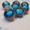 Set of 8 Chalcedony Beads 12 mm Turquoise - La Fondazione snc - PERLA026