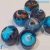 Set of 8 Chalcedony Beads 12 mm Turquoise - La Fondazione snc - PERLA026