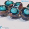 Set of 8 Chalcedony Beads 12 mm Green Water - La Fondazione snc - PERLA029