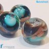 Set of 8 Chalcedony Beads 12 mm Green Water - La Fondazione snc - PERLA029
