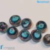 Set of 8 Chalcedony Beads 12 mm Green Water - La Fondazione snc - PERLA029