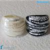 Tao Couple of Band Rings Black and white - La Fondazione snc - RINGS0121