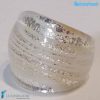 Anello Fascia Neve in vetro di Murano - La Fondazione - RINGS0122