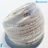 Anello Fascia Neve in vetro di Murano - La Fondazione - RINGS0122