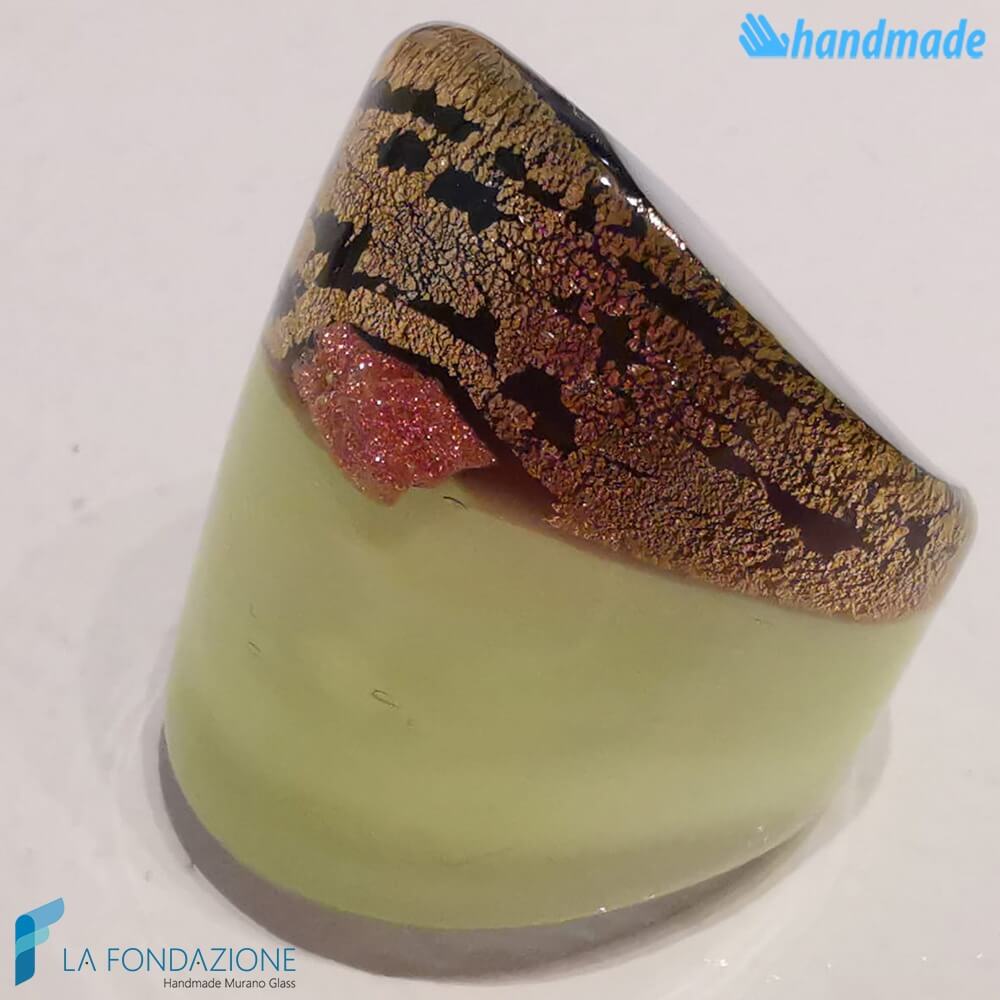 Fascia Oro Rotto Piatto Lime - La Fondazione snc - RINGS0124