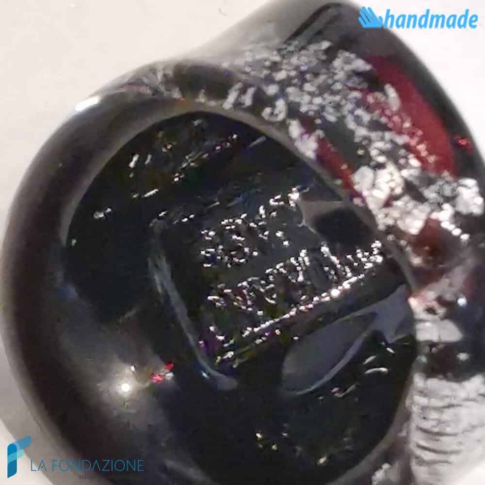 Black Flat Broken Silver Band Ring - La Fondazione snc - RINGS0125