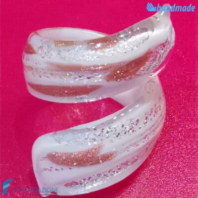 Snow Ribbon Ring with Aventurine - La Fondazione snc - RINGS0128