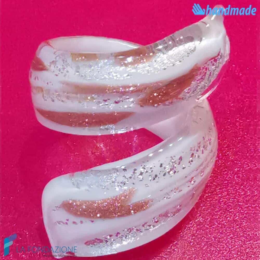 Snow Ribbon Ring with Aventurine - La Fondazione snc - RINGS0128
