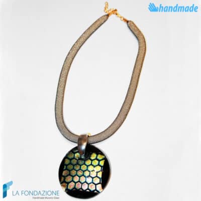 Collana Disco Dicroico in vetro di Murano - La Fondazione snc - COLL0066