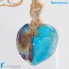 Collana Cuore Calcedonio Acquamare - La Fondazione snc - COLL0098