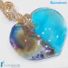 Collana Cuore Calcedonio Acquamare - La Fondazione snc - COLL0098