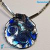 Collana Conchiglia Tre Vortici Argento Rodiata in vetro di Murano - La Fondazione snc - COLL0100