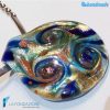 Collana Conchiglia Tre Vortici Oro Rodiata in vetro di Murano fatta a mano - La Fondazione snc - COLL0101